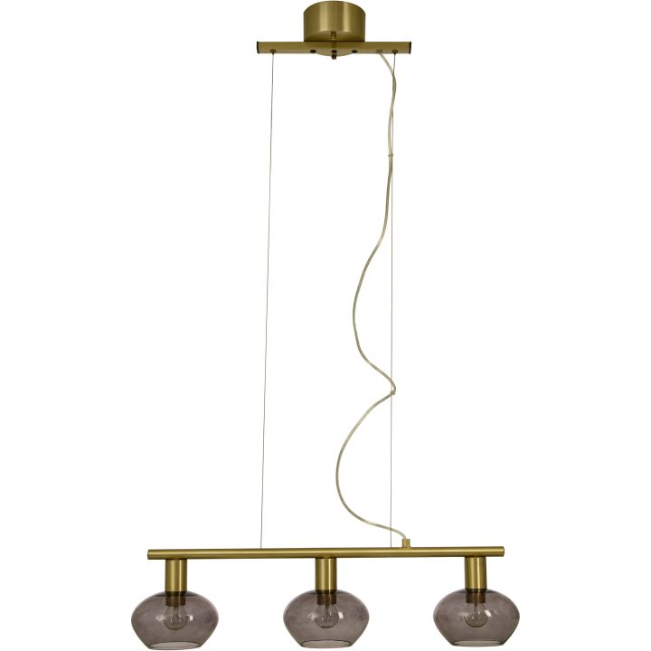 Bell Loftlampe 3 lige, Mat Messing/røg ANETA HOME Mat Messing /Røg – billede 4