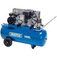 Belt-Driven Air Compressor 100L - 2.2kW/3hp DRAPER