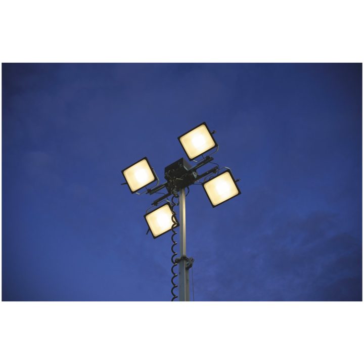 Belysningsmast, 7 m, lyssensor, 4x100W MALMBERGS – billede 5