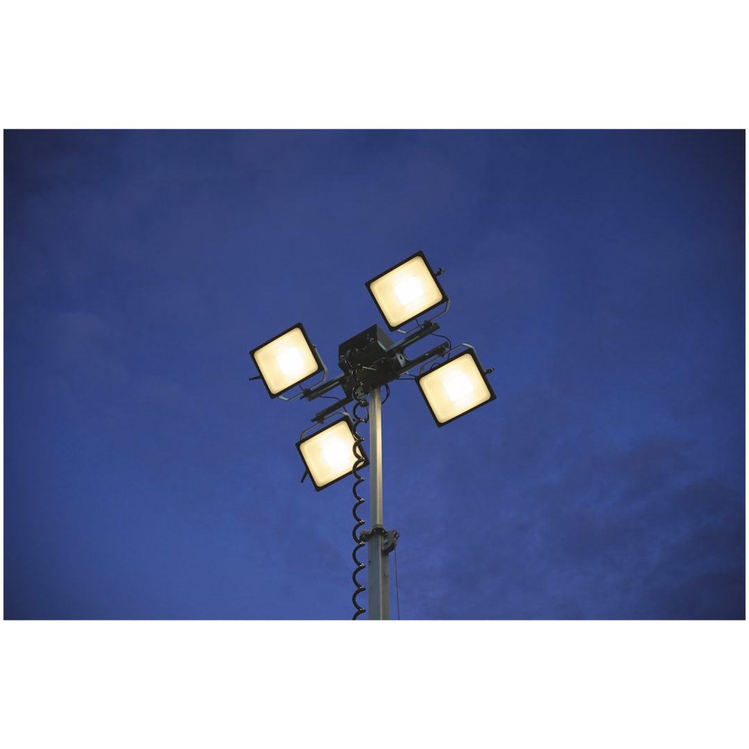 Belysningsmast, 7 m, lyssensor, 4x200W MALMBERGS – billede 5