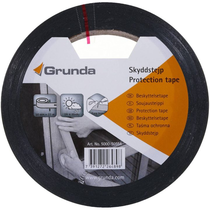 Beskyttelsestape Grunda BYGGETAPE UV 50MMX33M GUL – billede 2