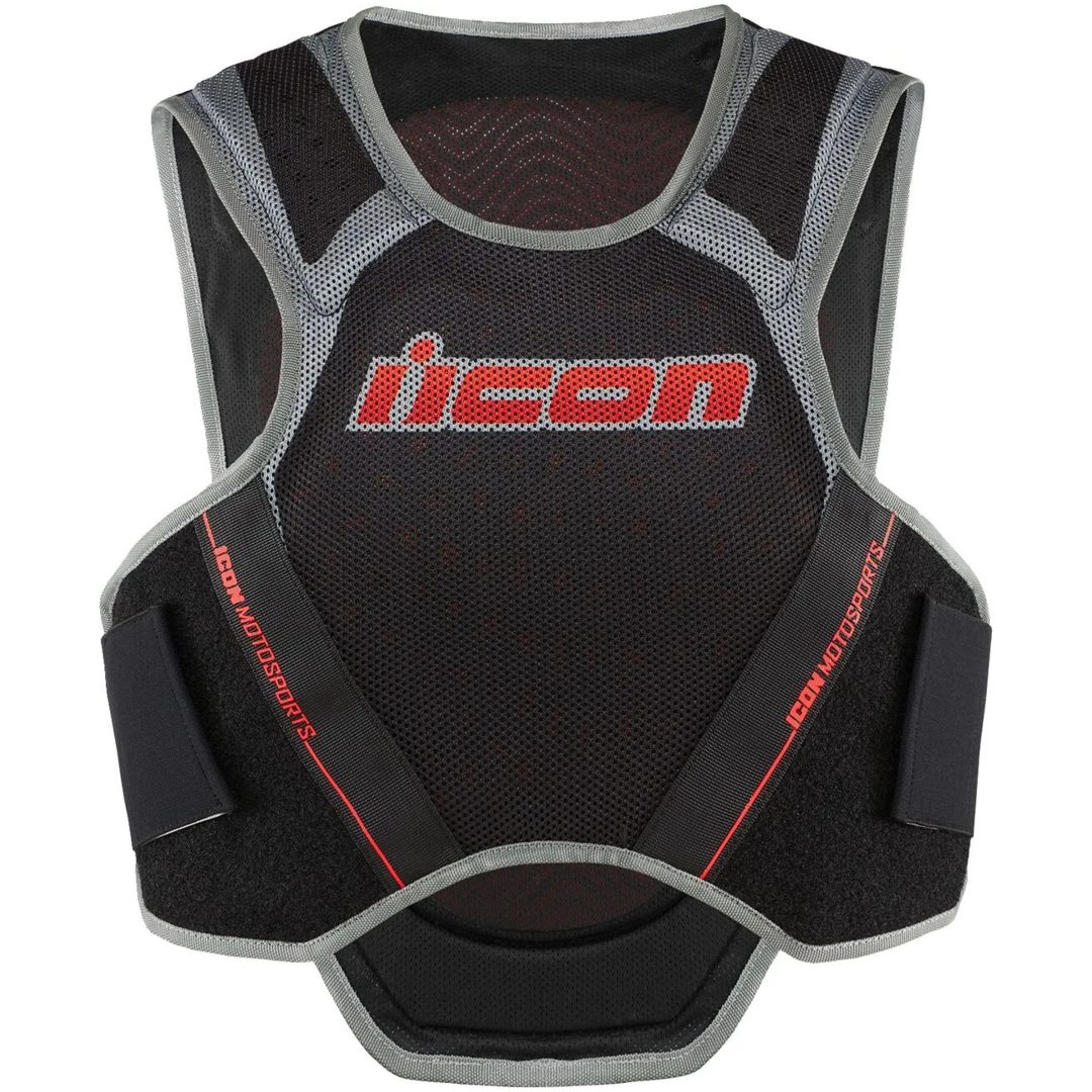 Beskyttelsesvest Softcore Sort/Grå/Rød ICON Small/Medium