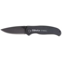 BETA Foldaway Knife with Soft Carbon Look finish - Hardened Steel Blade