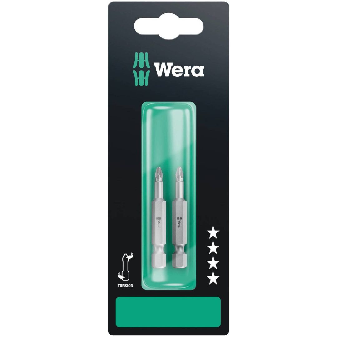 Bits til Pozidrive kryds-spor 855/4 TZ WERA BITS 855/4 TZ PZ1X50MM – billede 2
