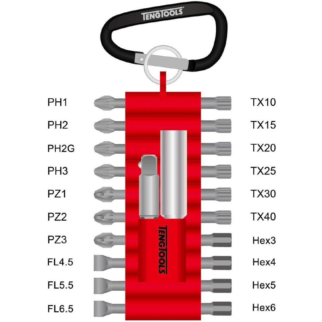 Bitsæt THBS22 Teng Tools BITSÆT 22 DELE THBS22 – billede 2