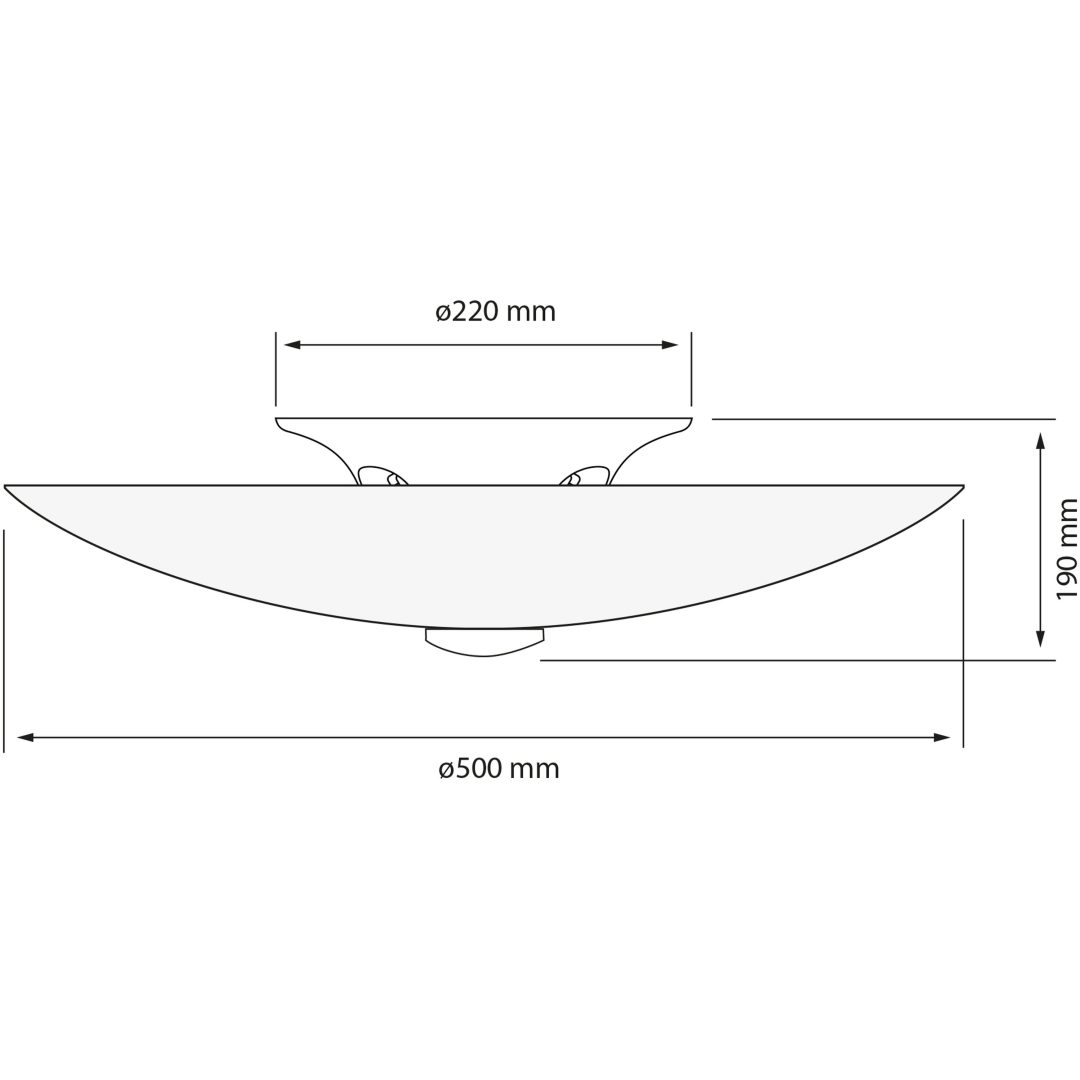 Bladverk Plafond 50cm, Hvid/stål ANETA HOME Fatning E27 Hvid /Stål – billede 2