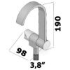 Blandingsbatteri Drejbar og sammenklappelig Krom Messing Osculati – miniature 2