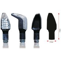 Blinklys Boomerang Led Sort Universal BIHR