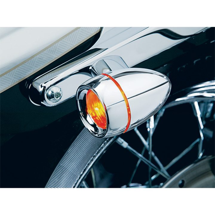 Blinklys Deep-dish Bezels With Lens For Bullet Røgfarvet/Krom KURYAKYN – billede 2