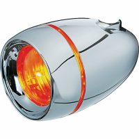 Blinklys Deep-dish Bezels With Lens For Bullet Røgfarvet/Krom KURYAKYN