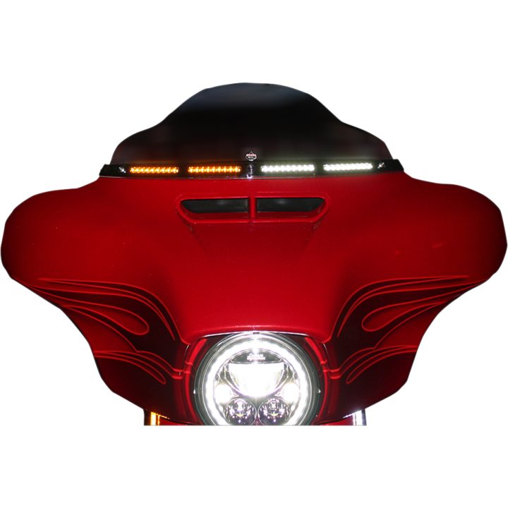Blinklys Genesis® 4 Dynamic Led Røget/Sort CUSTOM DYNAMICS Vindskærmsliste