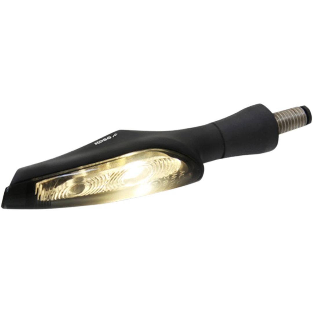 Blinklys Infinity Dual Led Røget/Sort KOSO NORTH AMERICA Blinklys