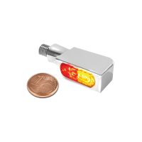 Blinklys LED 3i1 Ravfarvet/Rød/Krom HEINZ BIKES