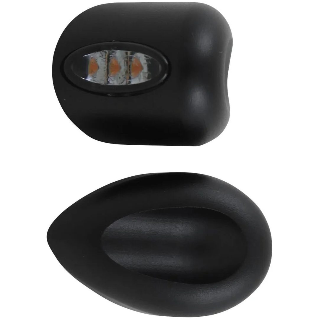 Blinklys Led Elypse Foran Røgfarvet/Sort KODLIN MOTORCYCLE Blinklyssæt – billede 4