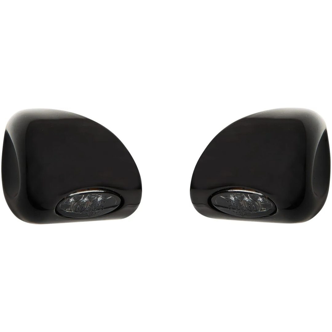 Blinklys Led Elypse Foran Røgfarvet/Sort KODLIN MOTORCYCLE Blinklyssæt