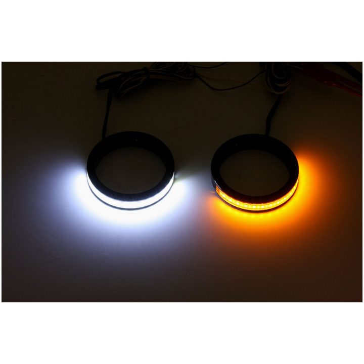 Blinklys med LED-kørelys Wrap-arounds™ Røgfarvet/Krom CUSTOM DYNAMICS Accentbelysning – billede 2