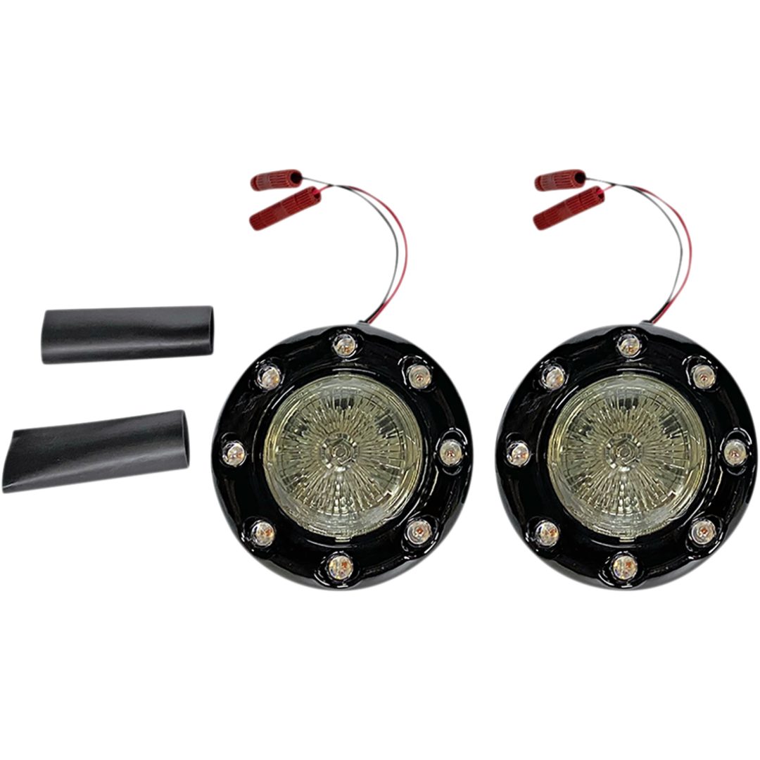 Blinklys ProBEAM Bullet Ringz LED Baglygte Positionslys Grå/Sort/Rød/Røget CUSTOM DYNAMICS