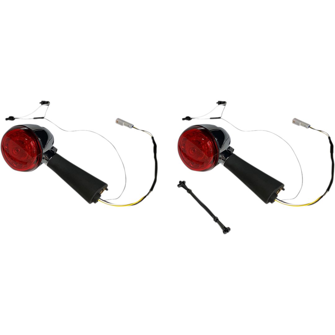 Blinklys Probeam® Rød Ring Led Rød/Krom CUSTOM DYNAMICS Blinklysenhed – billede 2