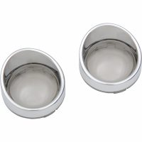 Blinklys Visor-style Bezel And Lens For Deuce-style Turn Signals Orange/Spejl/Krom DRAG SPECIALTIES
