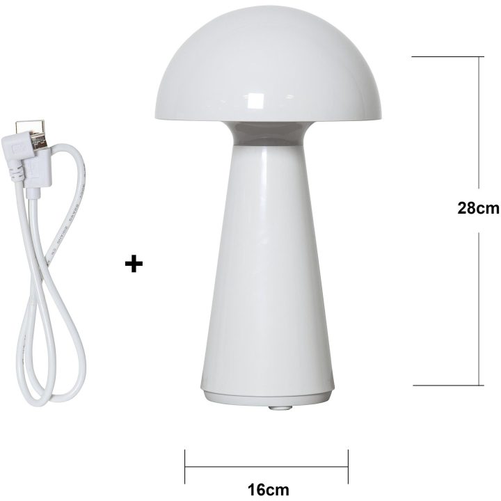 Bordslampa Mushroom Vit Star Trading – billede 6