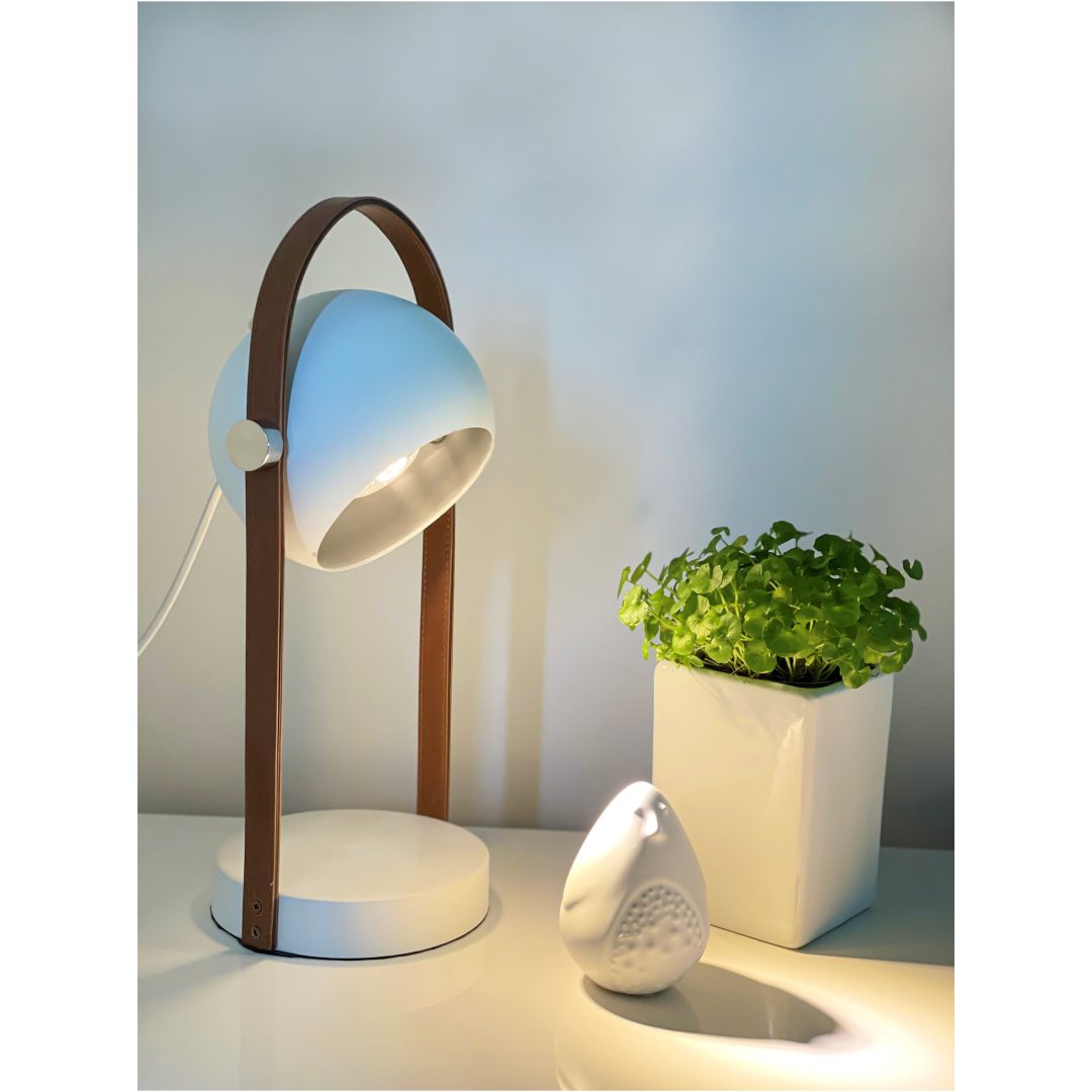 Bow Bordlampe, Hvid ANETA HOME Sokkel GU10 Hvid /Brun /Sølv – billede 5