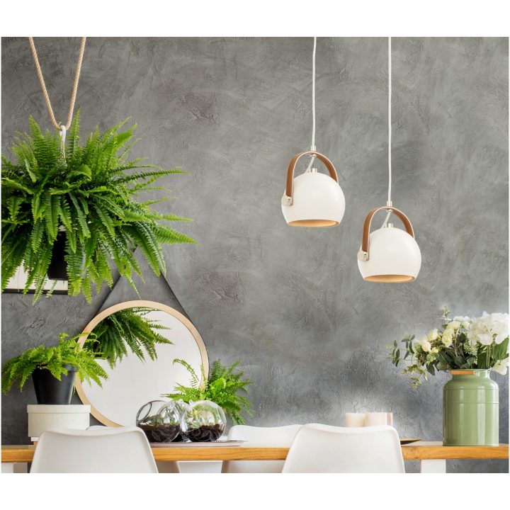 Bow Loftlampe, Enkelt, Hvid ANETA HOME Sokkel GU10 Hvid /Brun /Sølv – billede 5