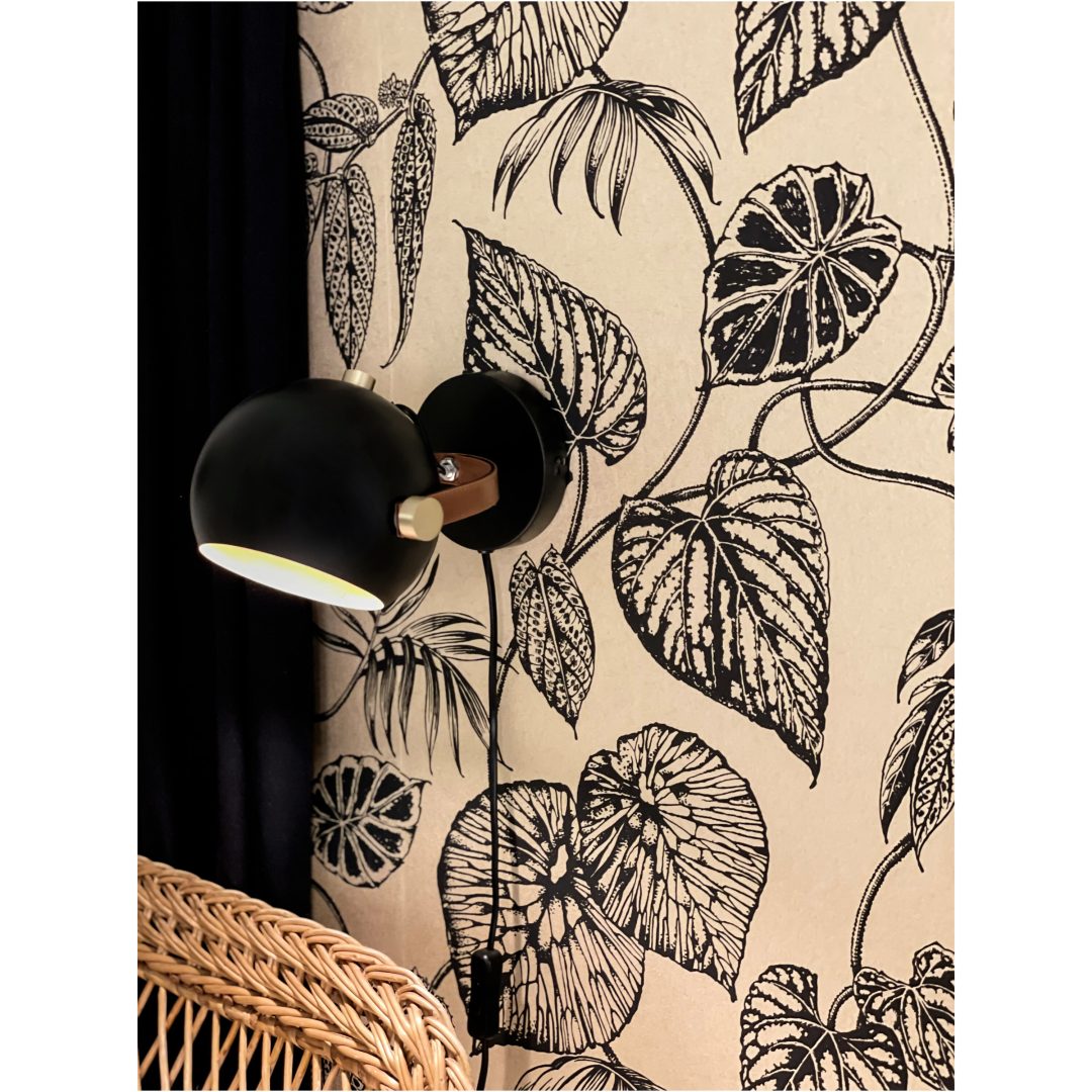 Bow Væglampe, Sort ANETA HOME Sokkel GU10 Sort /Mat Messing – billede 4
