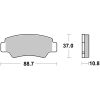 Bremsbelægning Ls Street Excel Sintrede Bag SBS Bremseklods – miniature 2