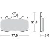 Bremsbelægning Rsi Sintrede SBS Bremseklods – miniature 3