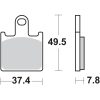Bremsbelægning Rsi Sintrede SBS Bremseklods – miniature 3