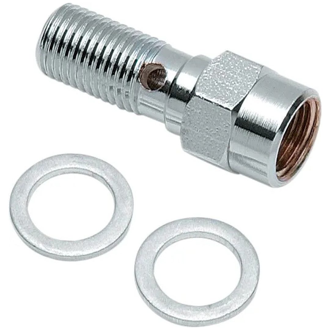 Bremsbolt med bremselyssensorbeslag krom DRAG SPECIALTIES 3/8"-24 – billede 2