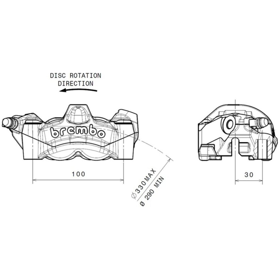 Bremsecaliper M50 Aluminium Brembo Titan – billede 2