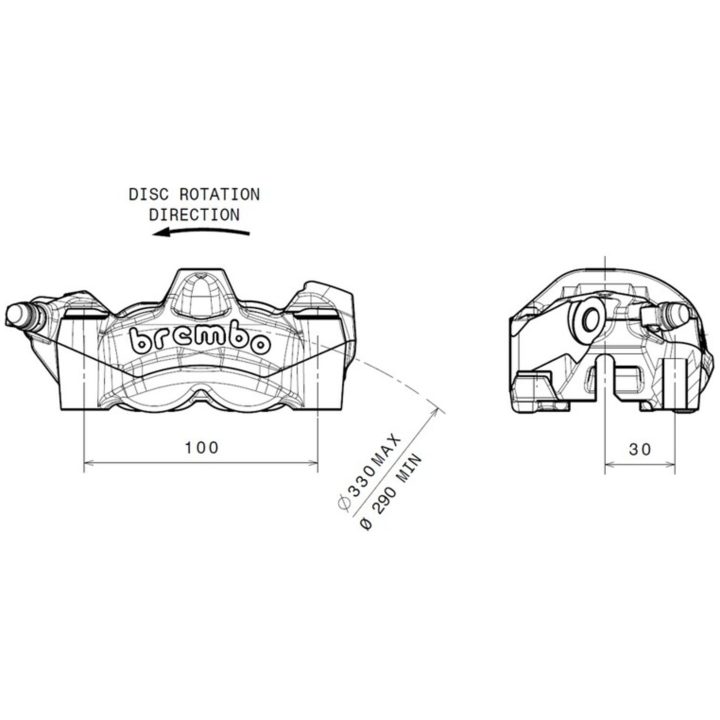 Bremsecaliper M50 Aluminium Brembo Titan – billede 2