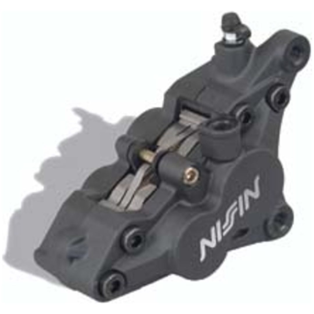 Bremsekaliber 4-Stempel Venstre Sort Aluminium NISSIN