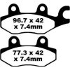 Bremseklodser BAG Long Life R Metal Sinter EBC EBC METALLIC PAD SET – miniature 1