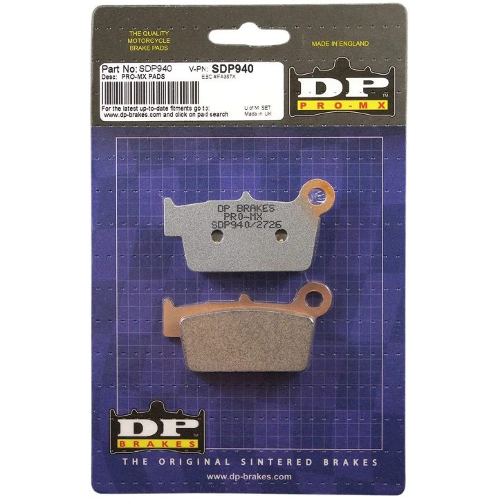 Bremseklodser BAG MX-Pro DP-Brakes Bromsbelägg Bak Sintered Metal High-Performance Modell: SDP Pro MX – billede 2
