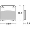 Bremseklodser BAG Sintrede Metal Brembo – miniature 1