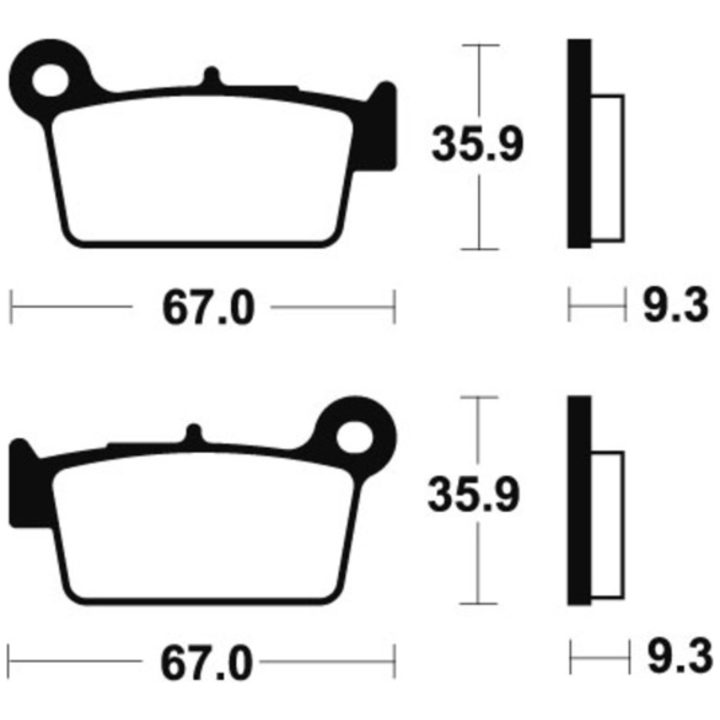 Bremseklodser BAG Sintrede Metal Tecnium – billede 2