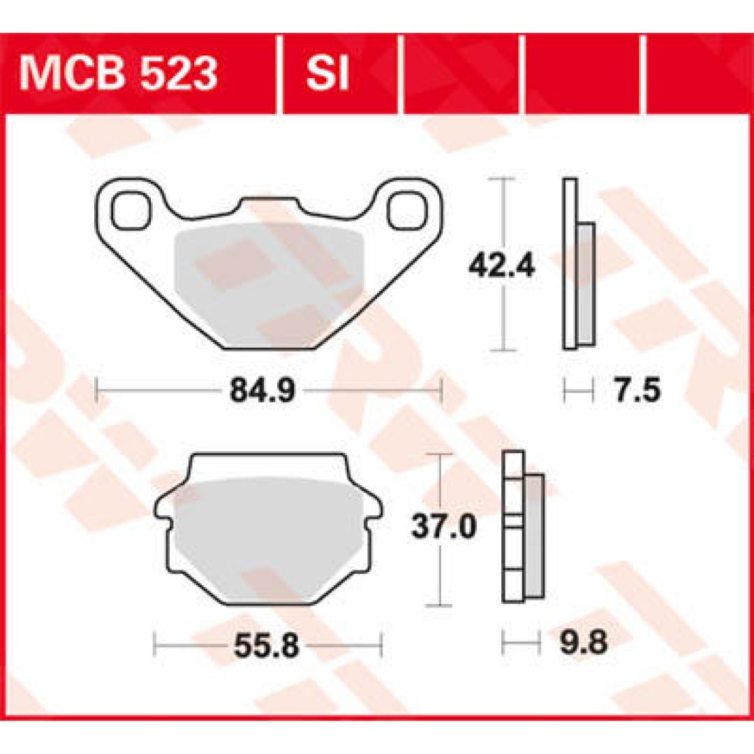 Bremseklodser FOR Ceramic TRW BRAKE PAD TRW MCB523