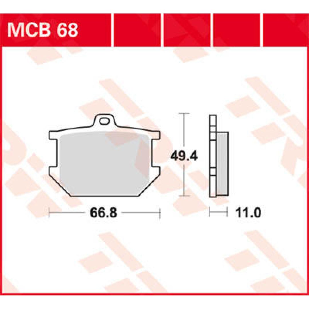 Bremseklodser FOR Ceramic TRW BRAKE PAD TRW MCB68