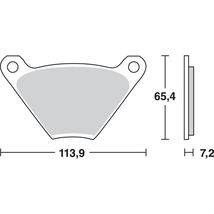 Bremseklodser FOR Ceramic TRW BRAKE PAD TRW MCB97 – billede 2