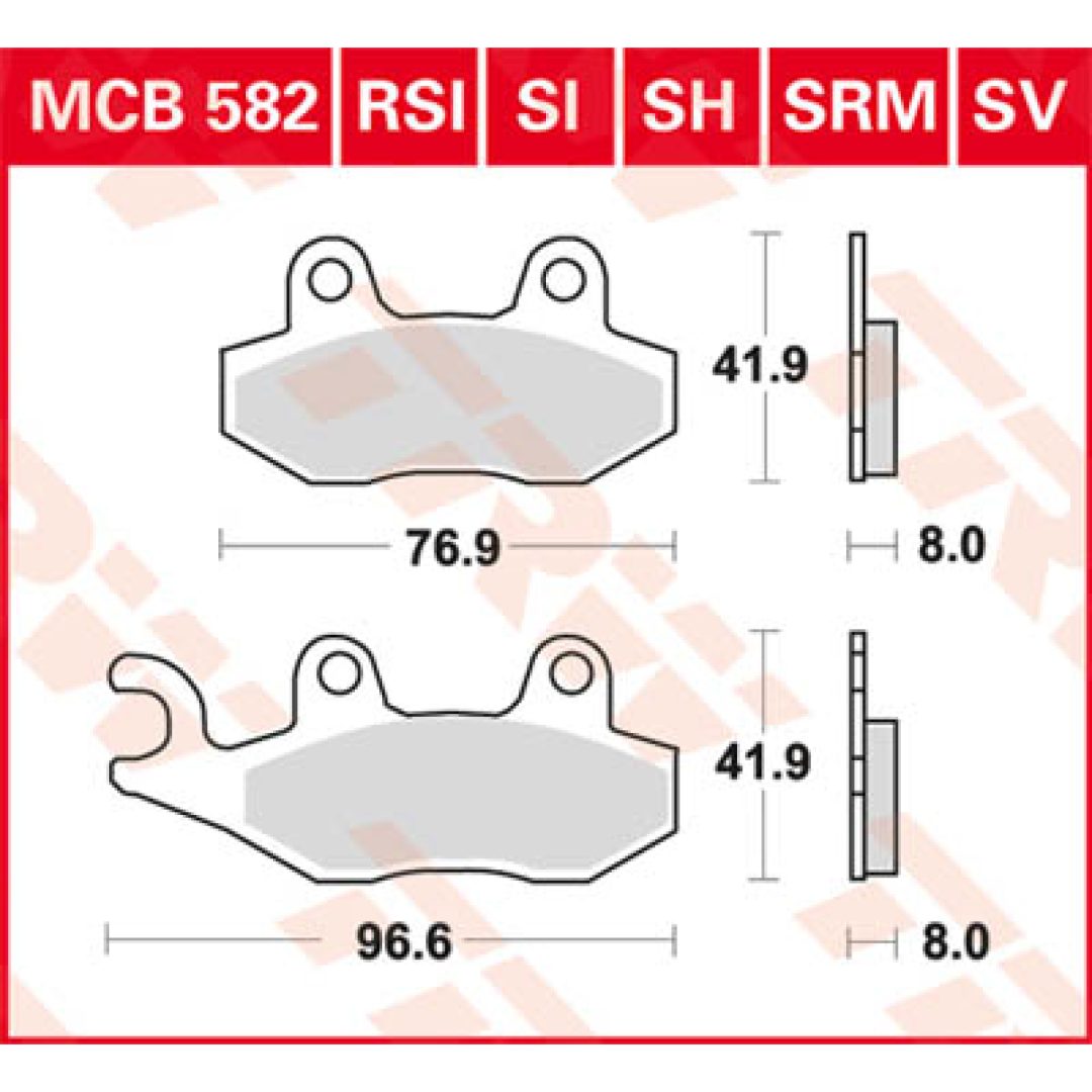 Bremseklodser FOR Ceramic TRW Bremseklods – billede 2