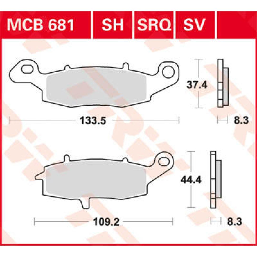 Bremseklodser FOR Ceramic TRW Standard