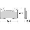 Bremseklodser FOR RC Carbon Ceramic Racing Brembo Forbremseklods RC – miniature 1