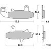 Bremseklodser FORAN Sinter Sport Brembo Forbremseklodser – miniature 1