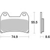 Bremseklodser FORAN Sintrede Metal Brembo – miniature 1