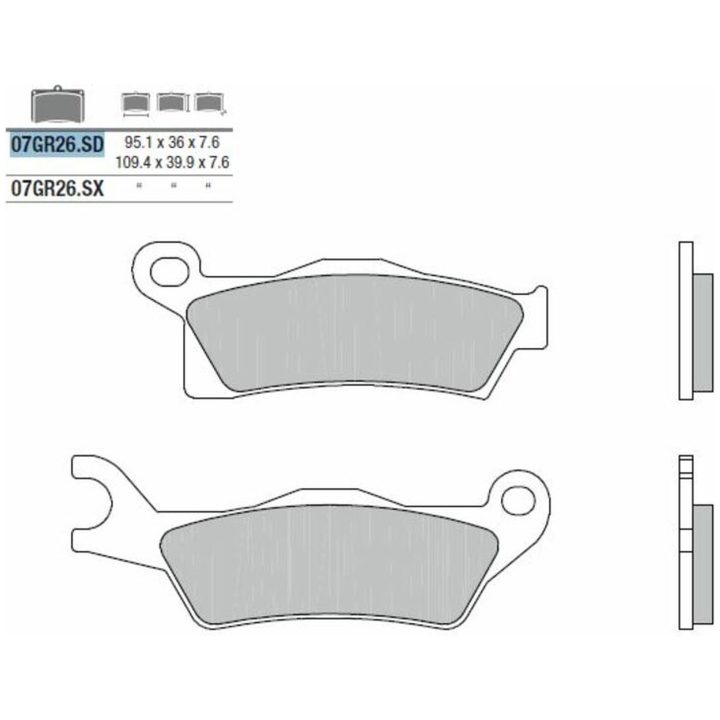 Bremseklodser FORAN Sintrede Metal Brembo – billede 2