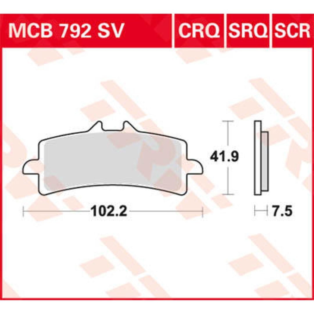 Bremseklodser FORAN SV Metal Sinter TRW SV Sinter