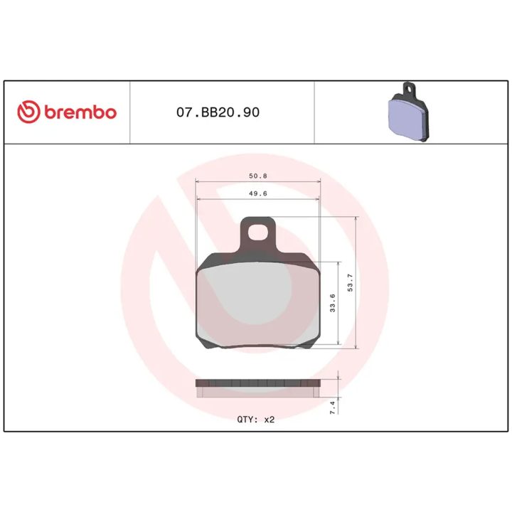 Bremseklodser Genuine Sinter Prime Line Sinteret BREMBO – billede 3