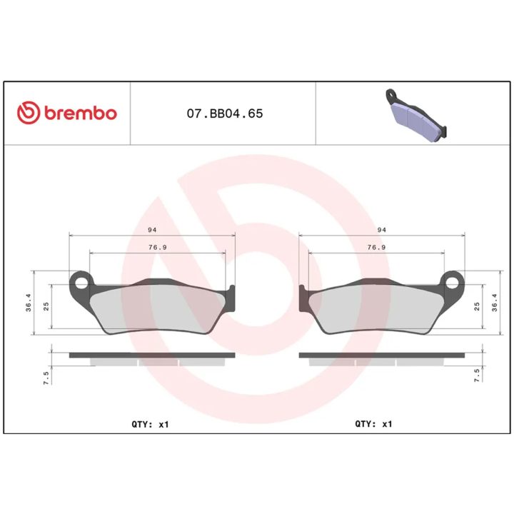 Bremseklodser Genuine Sinter Prime Line Sinteret BREMBO – billede 2